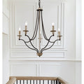 Antiqued Fleur 5 Light Rustic Metal Candle Style Chandelier