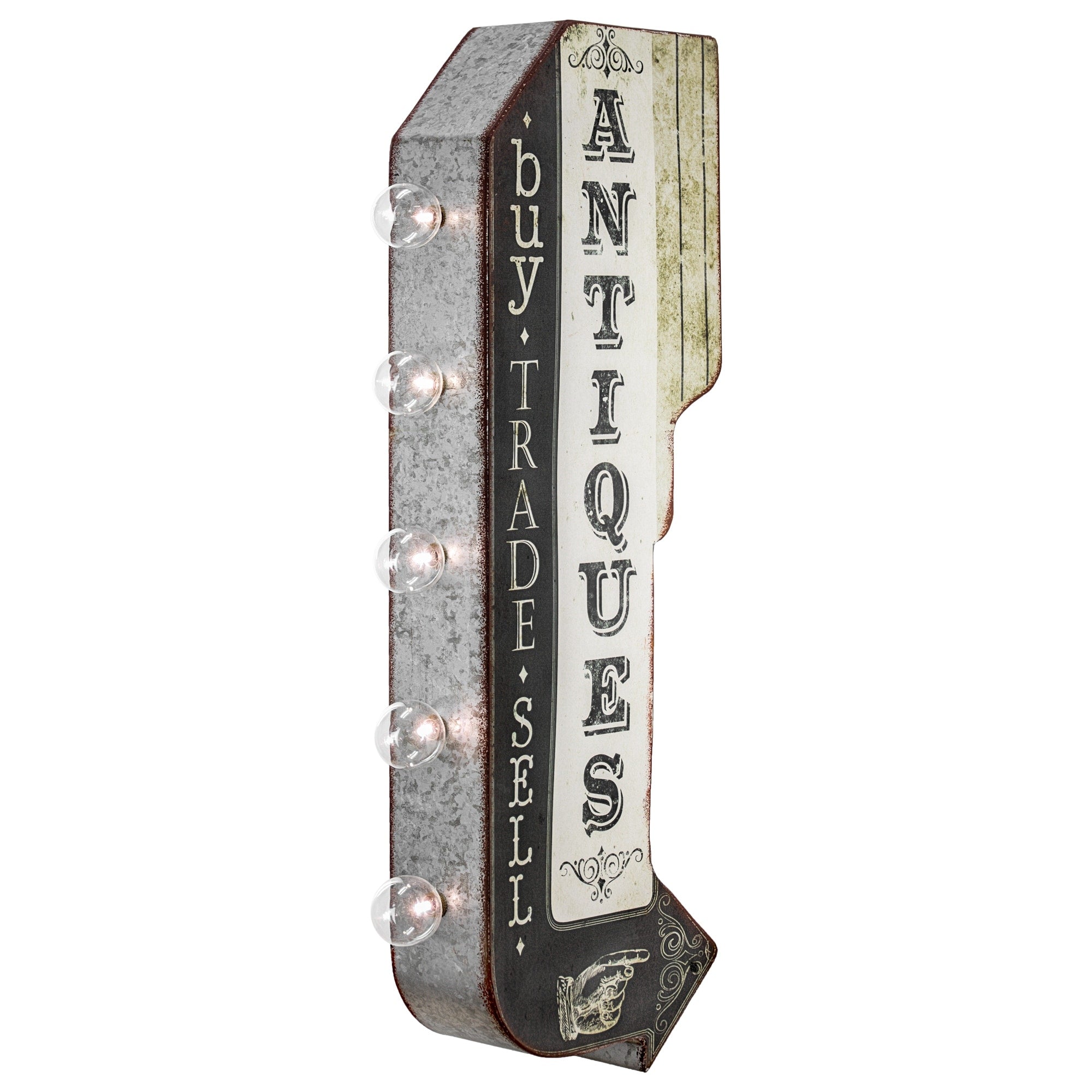 Antiques Buy Trade Sell Double Sided Off The Wall Led Marquee Light Up Arrow Sign For Bar Garage Or Man Cave N A
