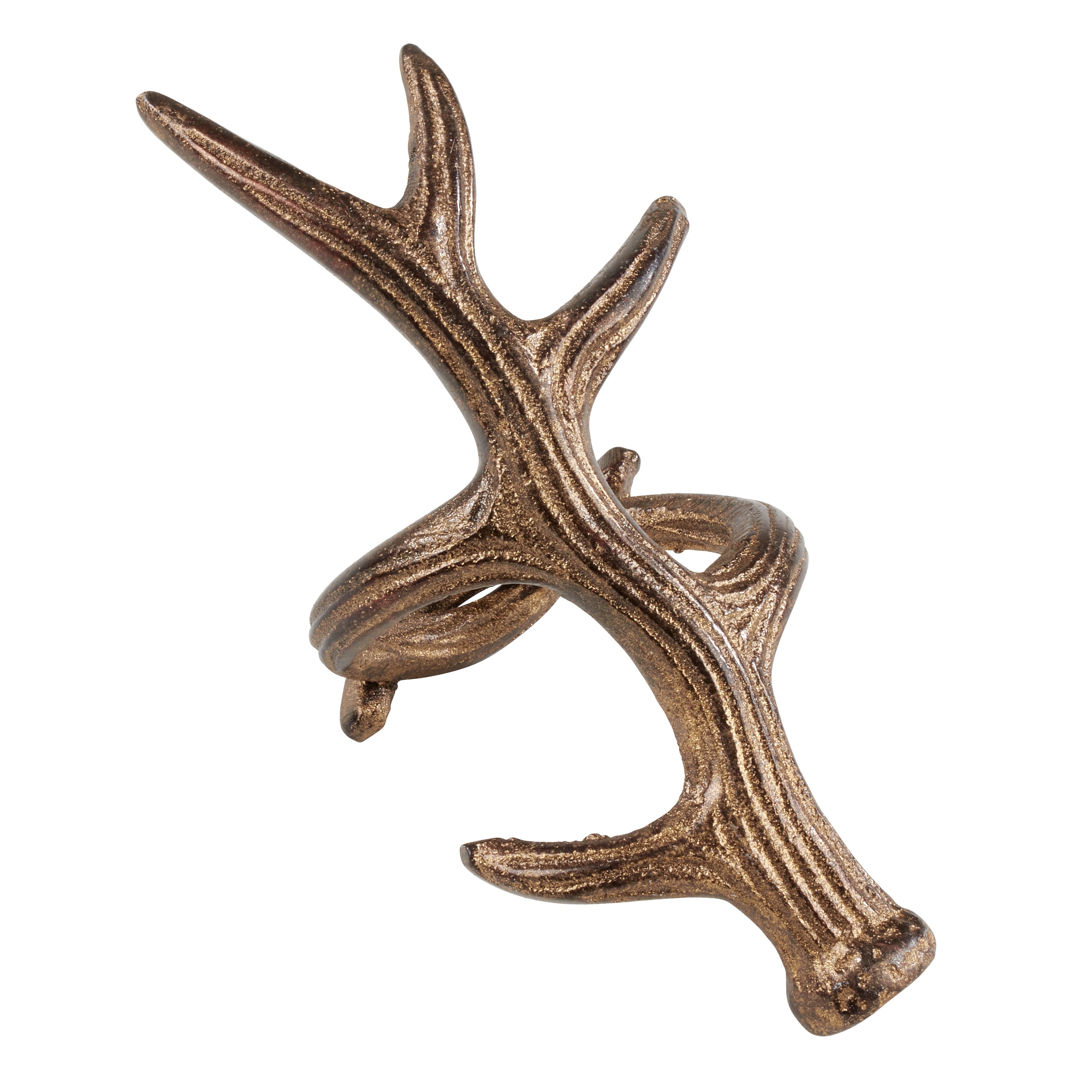 Rustic Napkin Rings With Antler Design Set Of 4