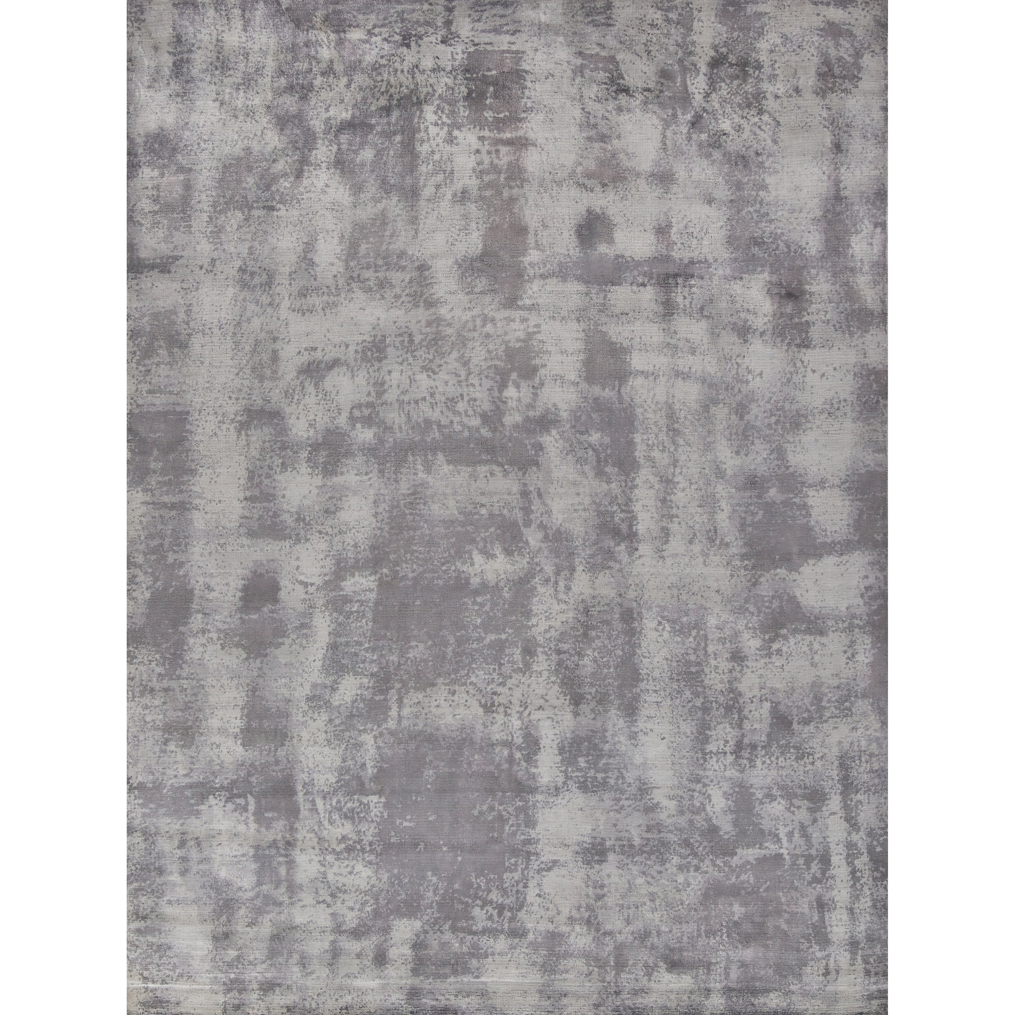 Antolini Handloomed Bamboo Silk Gray Area Rug