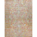Antolini Handloomed Bamboo Silk Gray Rust Gold Area Rug