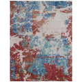 Antolini Handloomed Bamboo Silk Red Multi Area Rug 8 X 10