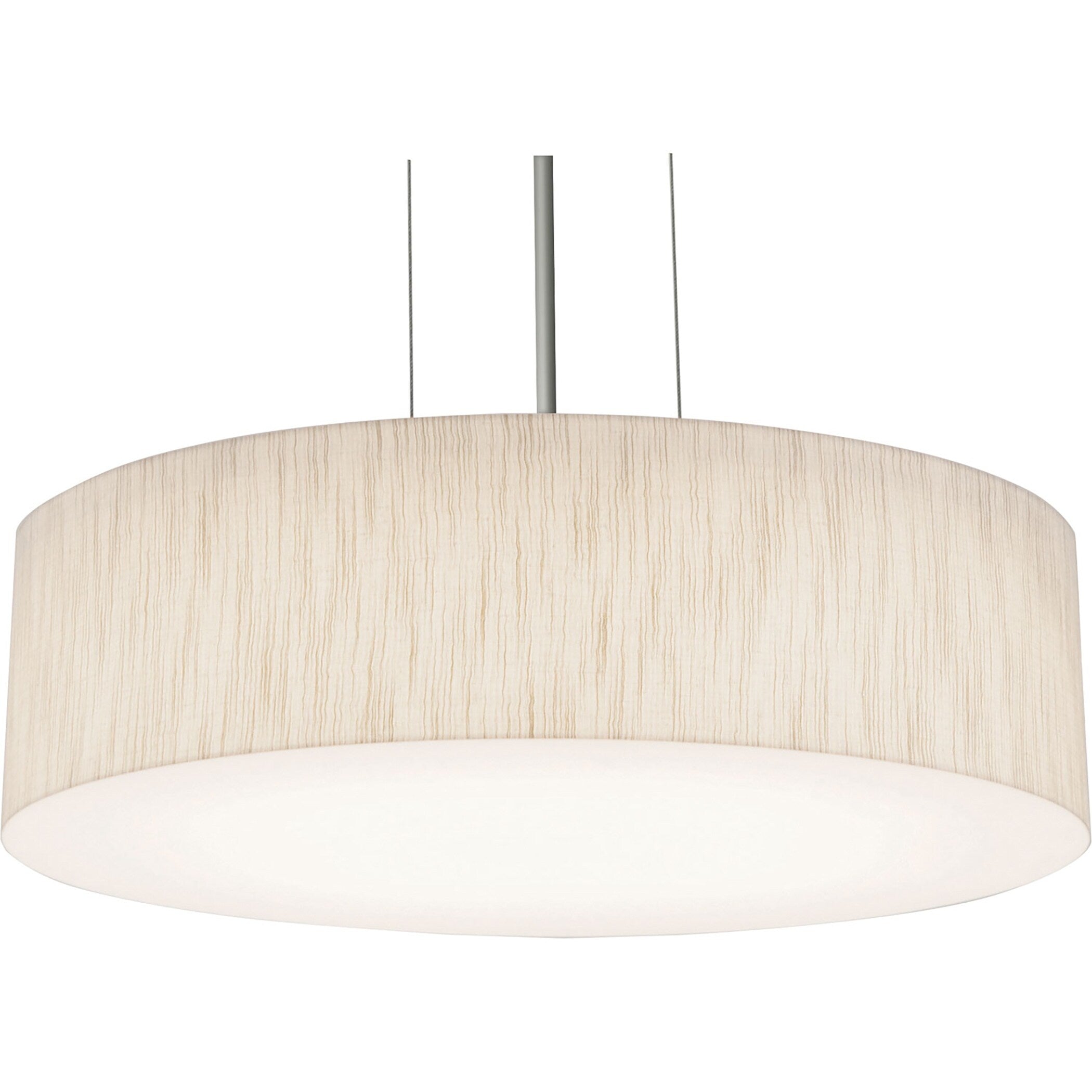 Anton 12 Inch Satin Nickel Led Pendant Jute Shade