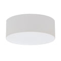 Anton 15 Inch Linen White Led Flush Mount