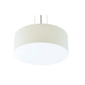 Anton 15 Inch Satin Nickel Led Pendant Linen White Shade