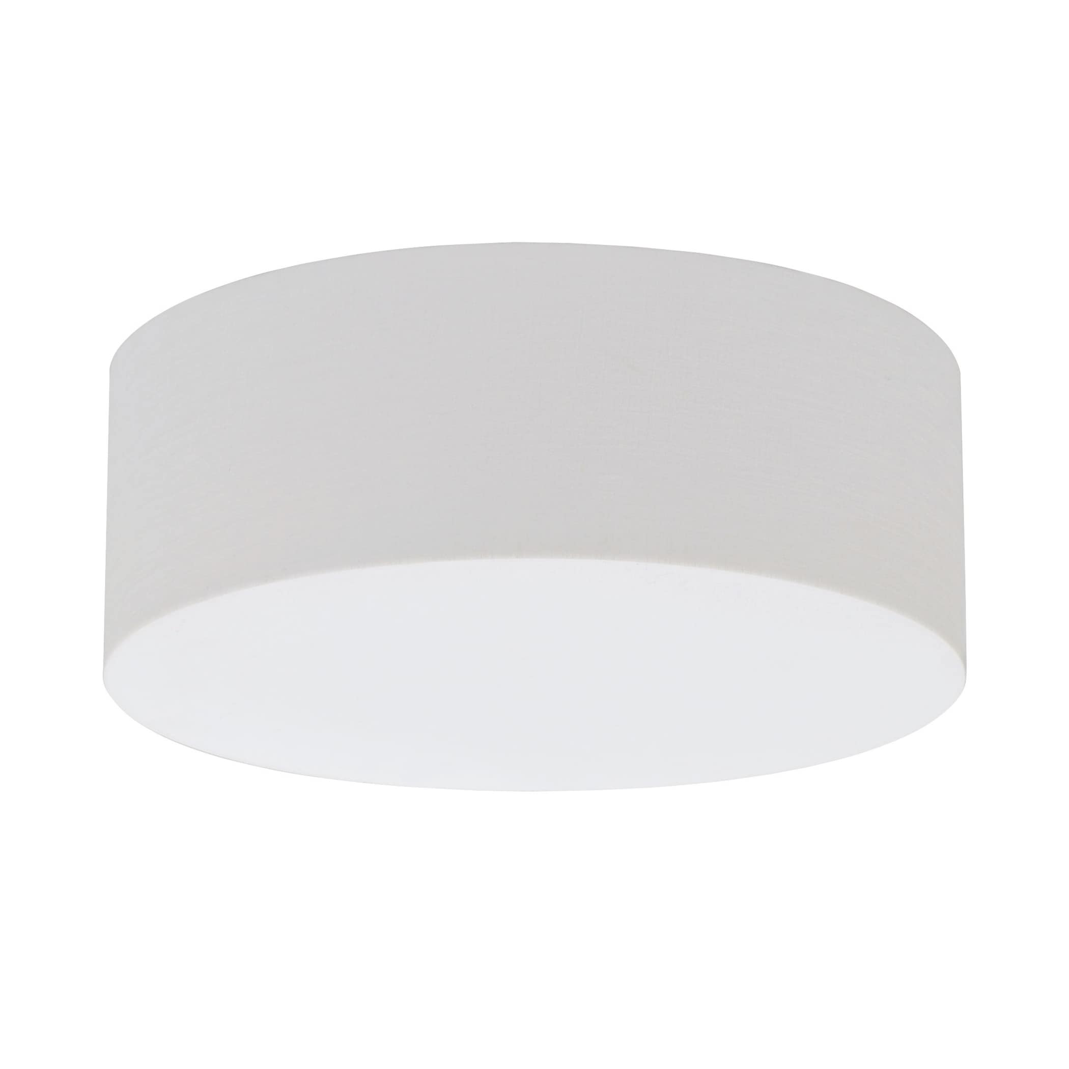 Anton 19 Inch Linen White Led Flush Mount