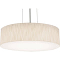 Anton 19 Inch Satin Nickel Led Pendant Jute Shade
