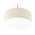 Anton 19 Inch Satin Nickel Led Pendant Linen White Shade