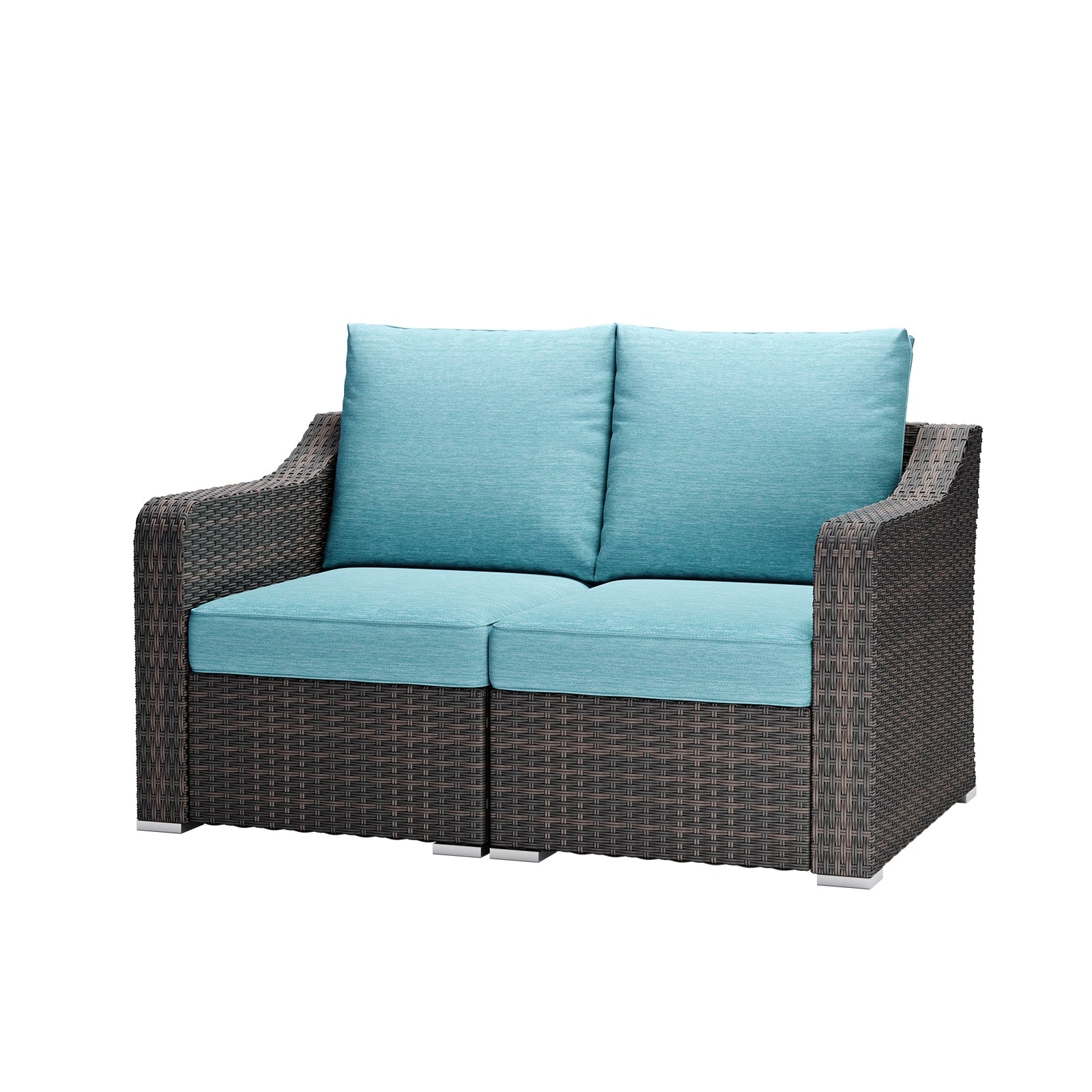 Aoodor Loveseat Patio Rattan Sofa 28 35 30 Inch