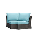 Aoodor Patio Corner Rattan Sofa 36 36 30 Inch