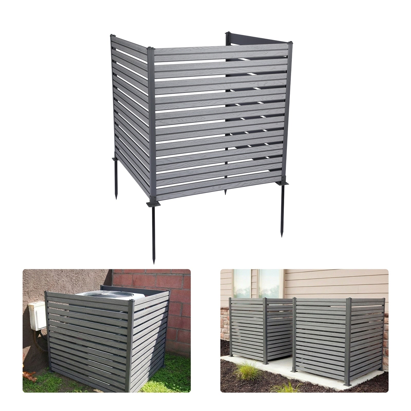 Aoodor Patio Privacy Screen 49W X 50H Air Conditioner Fence N A