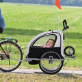 Aosom Elite Ii 3 In 1 Double Child Bike Trailer And Stroller