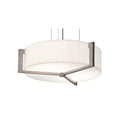 Apex 14 Inch Weathered Grey Led Pendant Linen White Shade