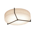 Apex 17 Inch Espresso Led Flush Mount Jute Shade