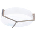 Apex 21 Inch Weathered Grey Led Flush Mount Linen White Shade