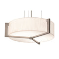 Apex 21 Inch Weathered Grey Led Pendant Linen White Shade
