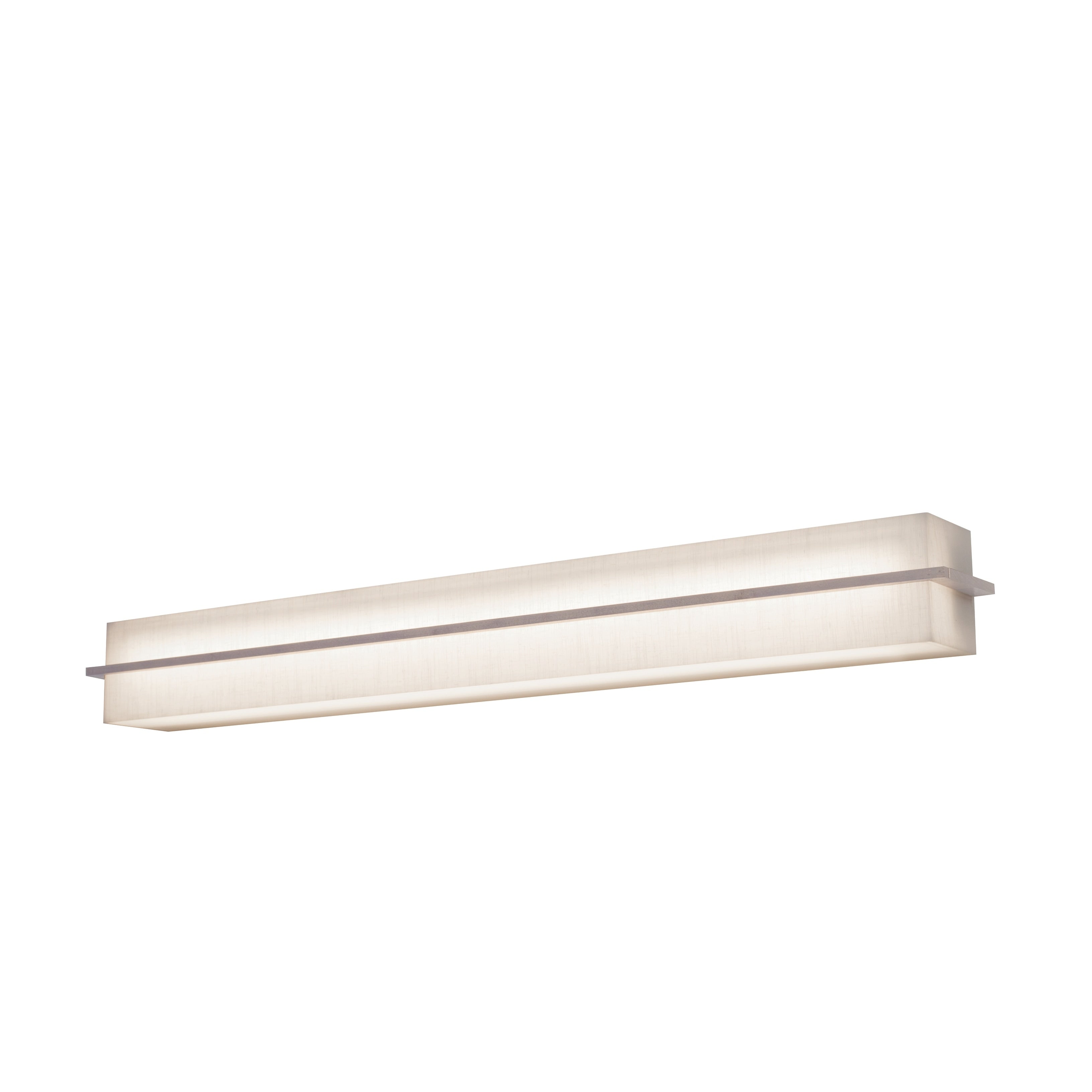 Afx Apex 4 Feet Weather Grey Led Vanity Linen White Fabric And Acrylic Shade
