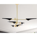 Apollinario Gold And Black With 6 Light Bulb Chandelier