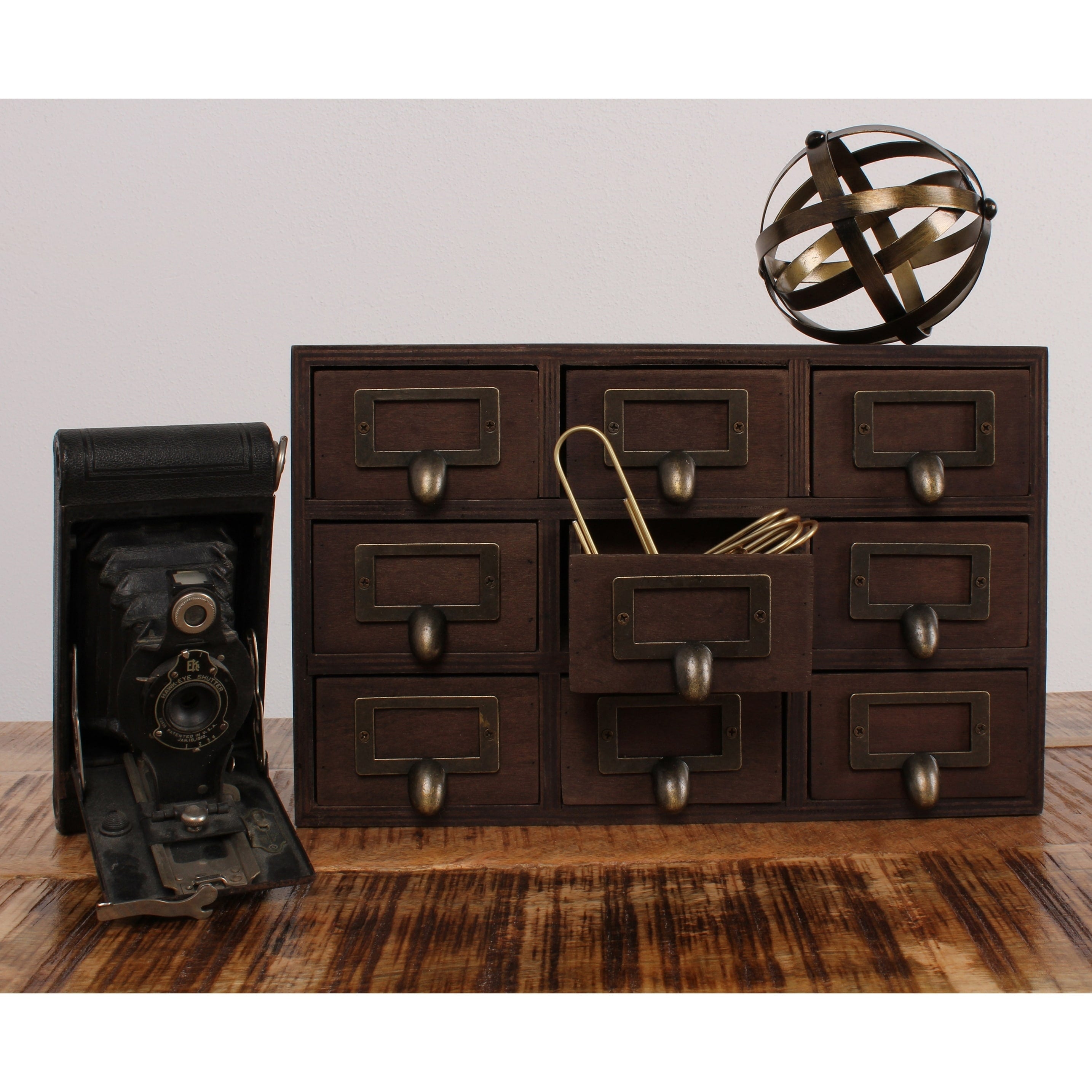 Apothecary 7.5X12X4 Desktop Rustic Wood Drawer Set