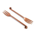 Appetizer Forks Set Of 6 Treble Note Copper Finish