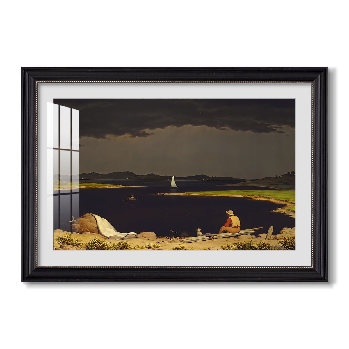 Approaching Thunder Storm 1859 Martin Johnson Heade Custom Framed Print