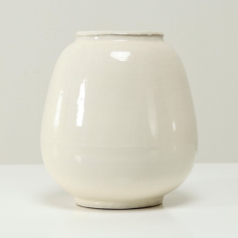 Approx 10 H Off White Ceramic Vase 5 Opening