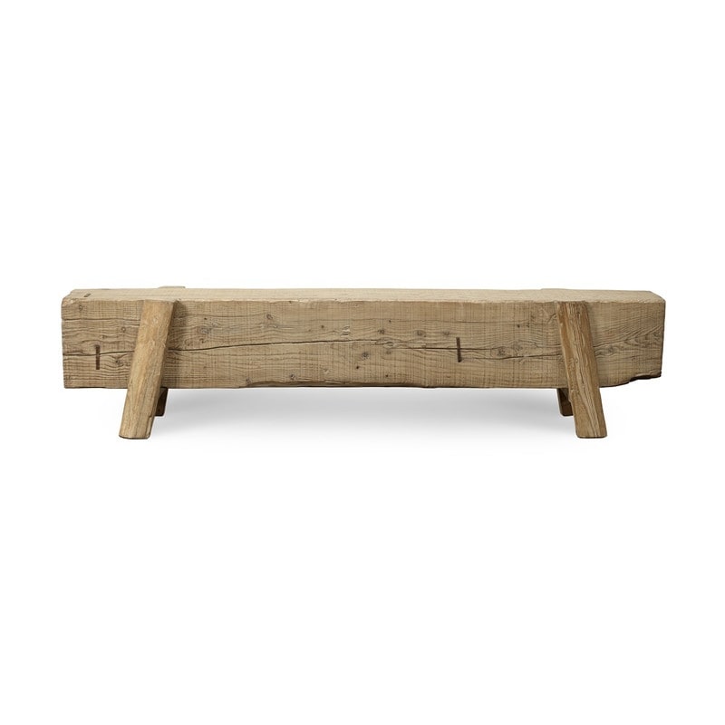 Approx 76 80 Inches Wide Vintage House Beam Bench Weathered Natural