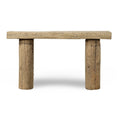 Approx. 50 60 Inches Long Vintage Log Console With Rustic Natural Wood Tone