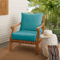 Havenside Home Morgantown Aqua Blue Indoor Outdoor Corded Chair Cushion And Pillow Set