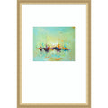 Aquamarine Abstract Harbour By Stanislav Lazarov Wood Framed Wall Art Print