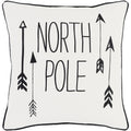 Aquilonem North Pole Holiday Whitedown Or Poly Filled Throw Pillow 18 Inch