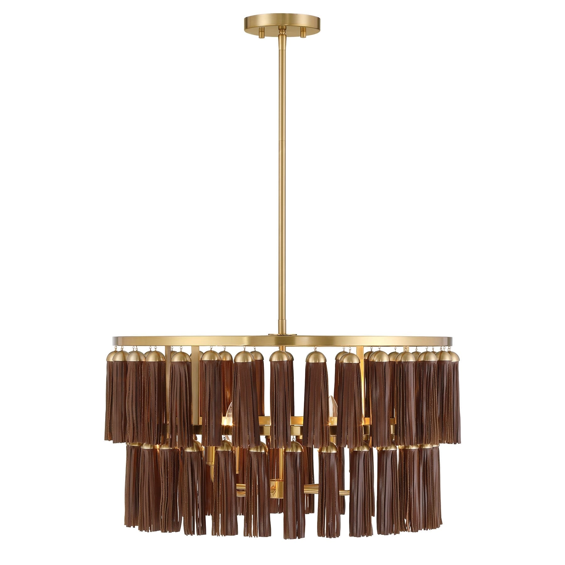 Aquitane 4 Light Pendant In Warm Brass