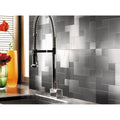 Ar3D 12 X12 Peel And Stick Metal Tile Puzzle Brush Silver 10 Pack