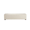 Arabella 58 Inch Beige Linen Bench With Diamond Stitched Detailing