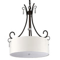 Arabella 4 Light Fresh Snow Drumshade Chandelier