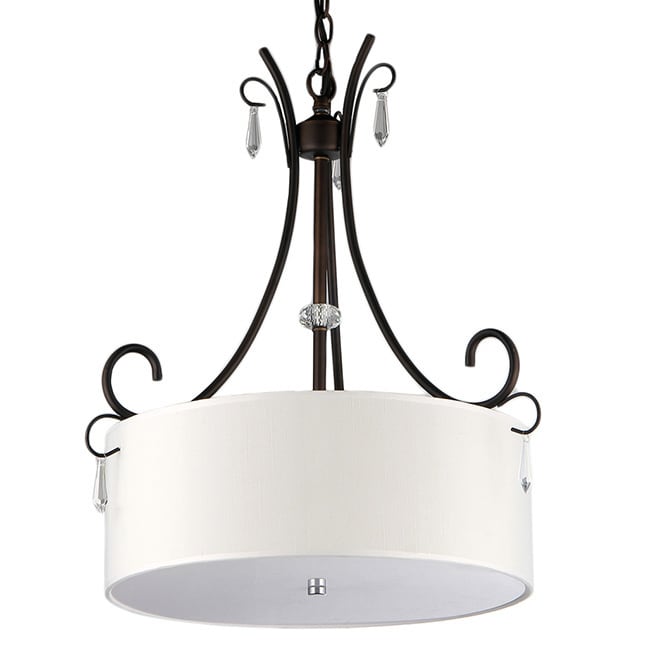 Arabella 4 Light Fresh Snow Drumshade Chandelier