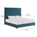 Arabelle Sea Blue Velvet Bed