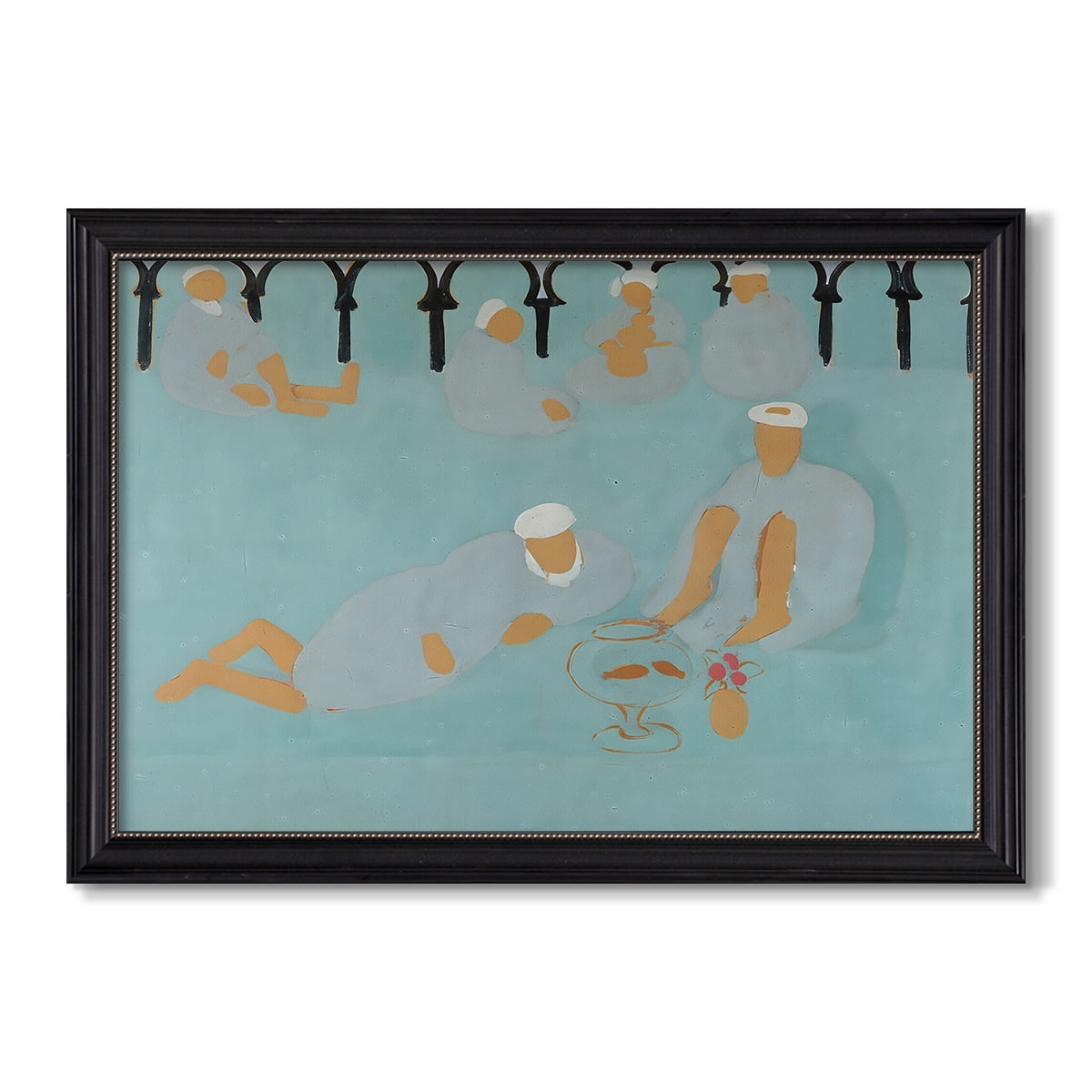 Arabian Coffeehouse 1913 Henri Matisse Custom Framed Canvas