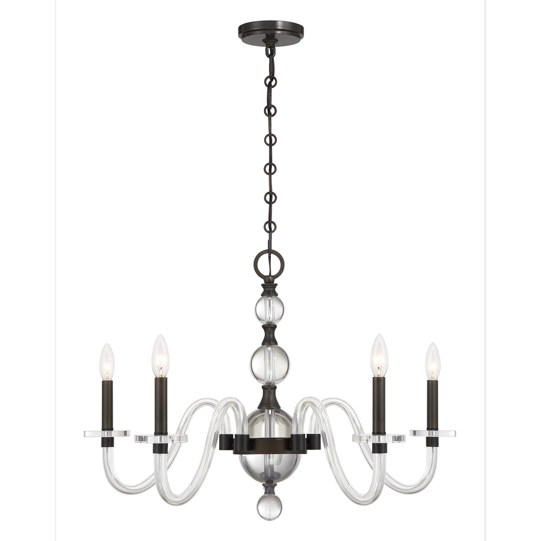 Aragon 5 Light Chandelier In Mediterranean Bronze