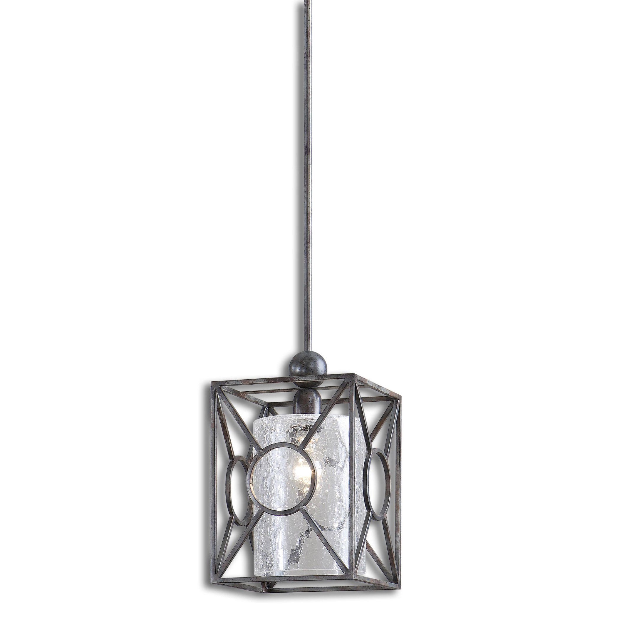 Uttermost Arbela 1 Light Rust Black Mini Pendant