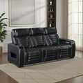 Arbor 84 Leather Power Double Reclining Sofa With Power Headrest