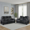 Arbor Leather 2 Piece Power Double Reclining Living Room Sofa Sets