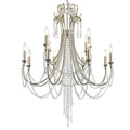 Arcadia 12 Light Antique Silver Chandelier