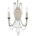 Arcadia 2 Light Antique Silver Wall Mount
