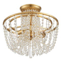 Arcadia 3 Light Antique Gold Ceiling Mount 15 W X 13.87 H