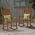 Arcadia Outdoor Acacia Wood Rocking Chairs Set Of 2 By Christopher Knight Home