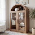 Arch Storage Cabinet Sideboards With Glass Doors For Bedroom Living Room