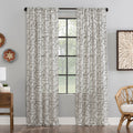 Archaeo Jigsaw Embroidery Linen Blend Curtain Panel