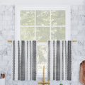 Archaeo Slub Texture Stripe Cotton Cafe Curtain Pair