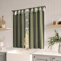 Archaeo Washed Cotton Twist Tab Kitchen Curtain Tier Pair 52.0 X 45